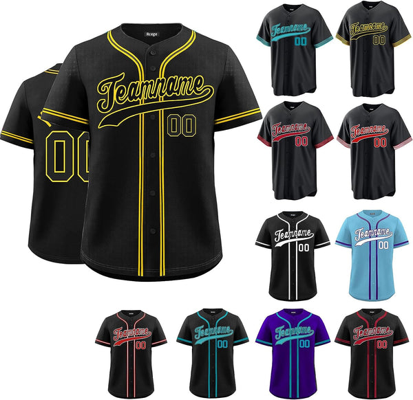 Custom Baseball Jerseys for Men Personalized Stitched Sports Uniform Customize Jersey Gifts for Father, Boyfriend