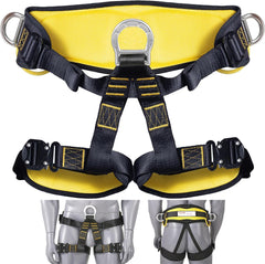 VEVOR Half Body Safety Harness, Tree Climbing Harness with Added Padding on Waist and Leg, Half Protection Harness 340 lbs, ASTM F1772-17 Certification, for Fire Rescuing Caving Rock Climbing