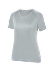 Augusta Sportswear S Womens Attain Raglan Sleeve Wicking Tee Power Blue 2792